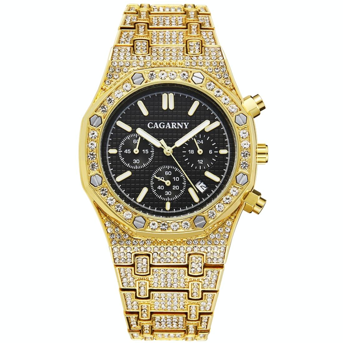 Men Stainless Steel Watch with Diamond-studded Dual Movement - Wa0334Sb 9