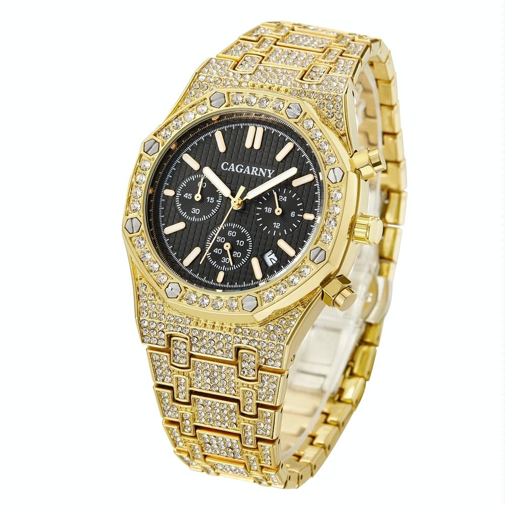 Men Stainless Steel Watch with Diamond-studded Dual Movement - Wa0334Sb 10