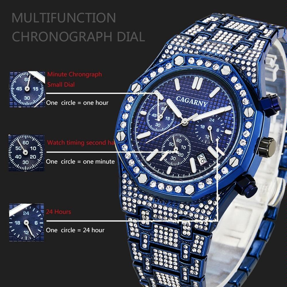 Men Stainless Steel Watch with Diamond-studded Dual Movement - Wa0334Sb 14