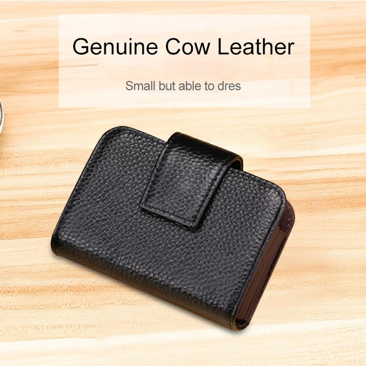 Women Cowhide Leather Rfid Wallet - Horizontal Design - Sapphire Blue 7