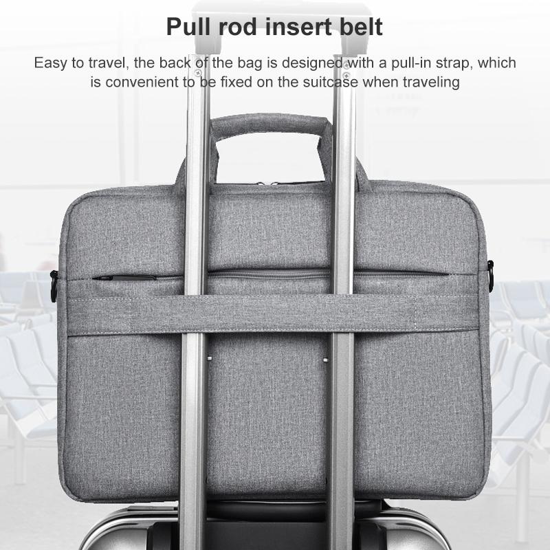 Portable 15 Inch Laptop Leather Handbag For Business Briefcase - Sapphire Blue 10