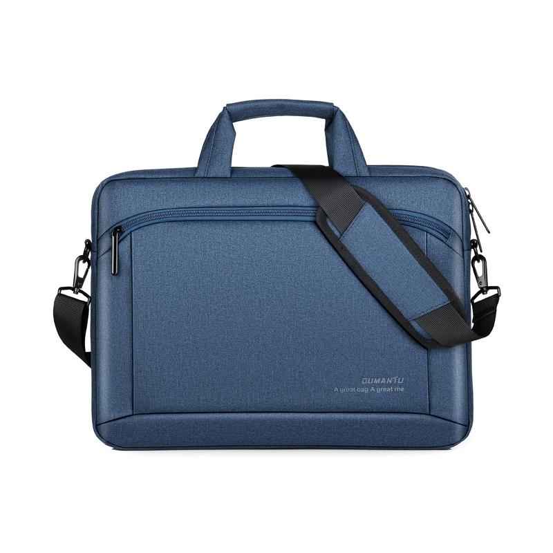 Portable 15 Inch Laptop Leather Handbag For Business Briefcase - Sapphire Blue 13
