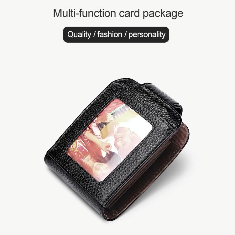Women Vertical Cowhide Leather Rfid Wallet - Sapphire Blue 6