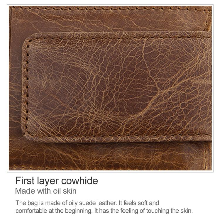Leather Rfid Card Holder Wallet - Crazy Horse - Yellowish-Brown 8