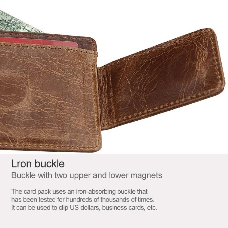 Leather Rfid Card Holder Wallet - Crazy Horse - Yellowish-Brown 9