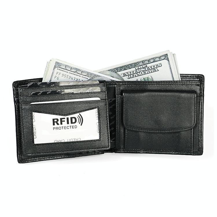 Leather Rfid Wallet with Card Slots for Men - Brown 4