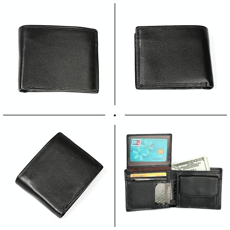 Leather Rfid Wallet with Card Slots for Men - Brown 5