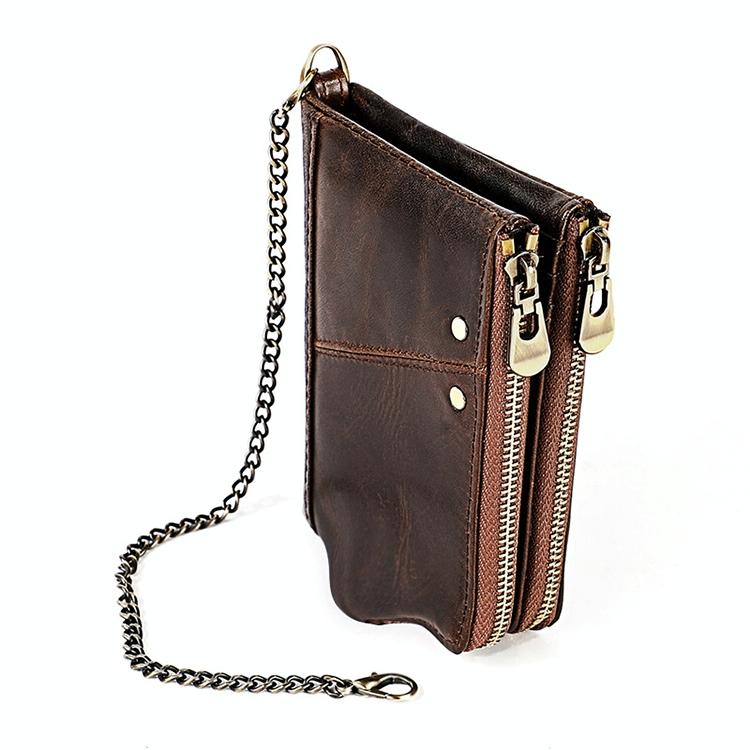 Leather Wallet with Rfid Protection and Strap - Card Slots - Yellowish-Brown 12
