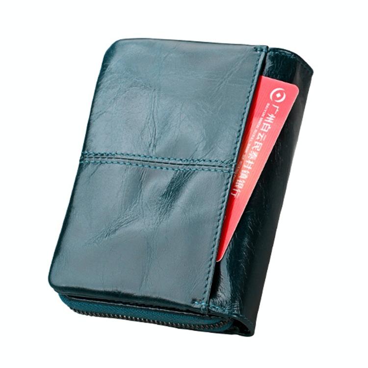 Zip Rfid Crazy Horse Leather Wallet - Brown - Yellowish-Brown 14