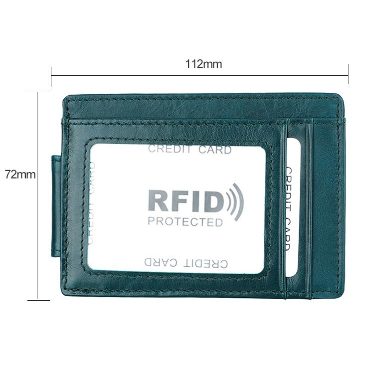 Leather Rfid Card Holder Wallet - Crazy Horse - Coffee 3