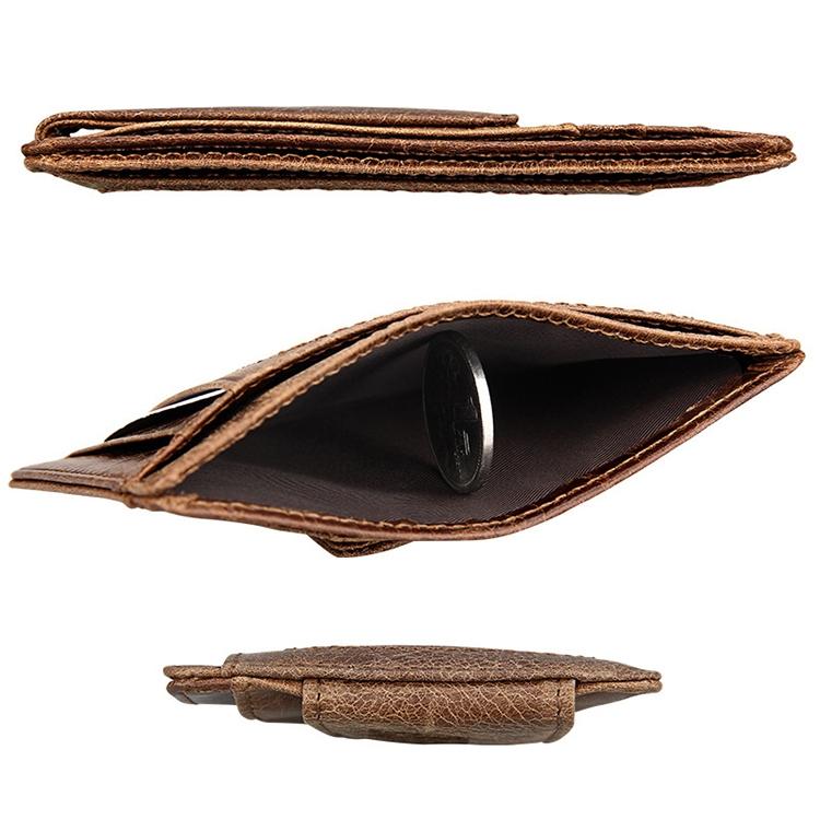 Leather Rfid Card Holder Wallet - Crazy Horse - Coffee 6