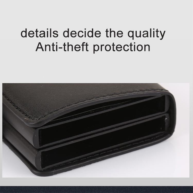 Leather Rfid Blocking Card Wallet - Multi-functional - Coffee 10