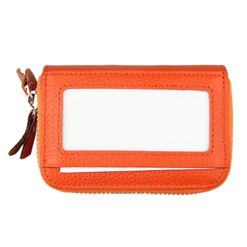 11-slot Rfid Blocking Leather Card Holder Wallet with Coin Pocket - Coffee 4