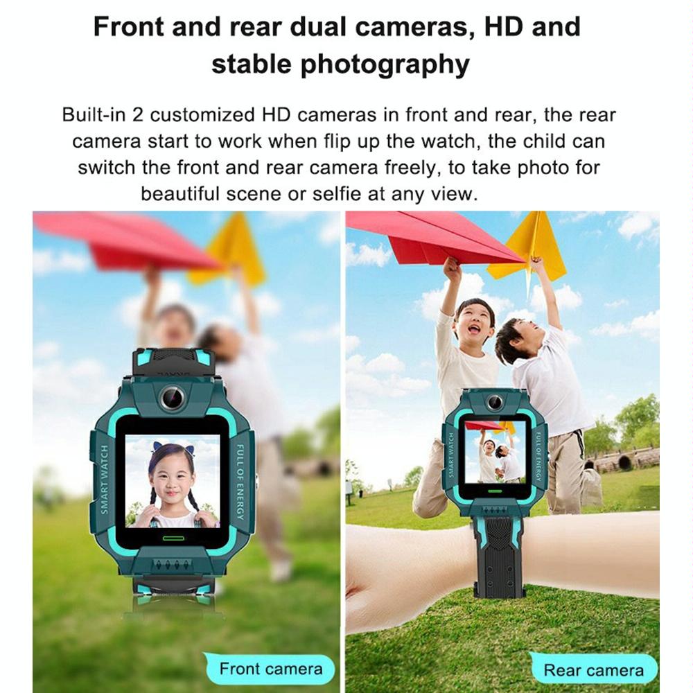 1.44 Inch 360-Degree Rotating Positioning Camera Smart Waterproof Children Calling Watch - Blue 9