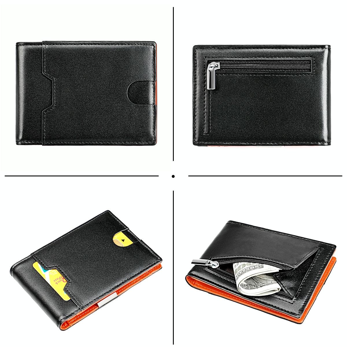 Leather Rfid Wallet - Ultra Thin - Blue 10