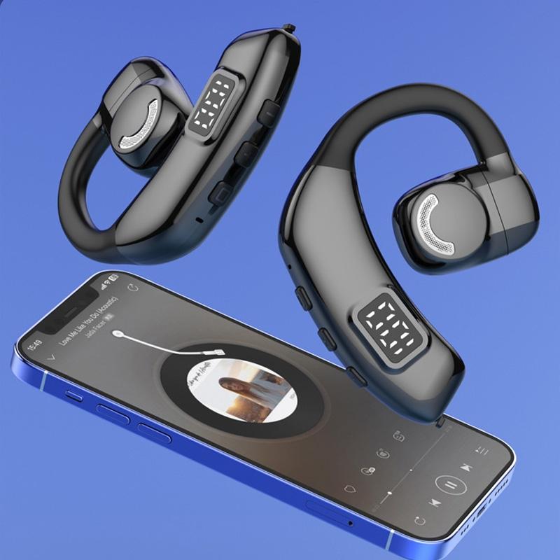 Wireless Earbuds with Digital Display and Stereo Sound - Orange 3