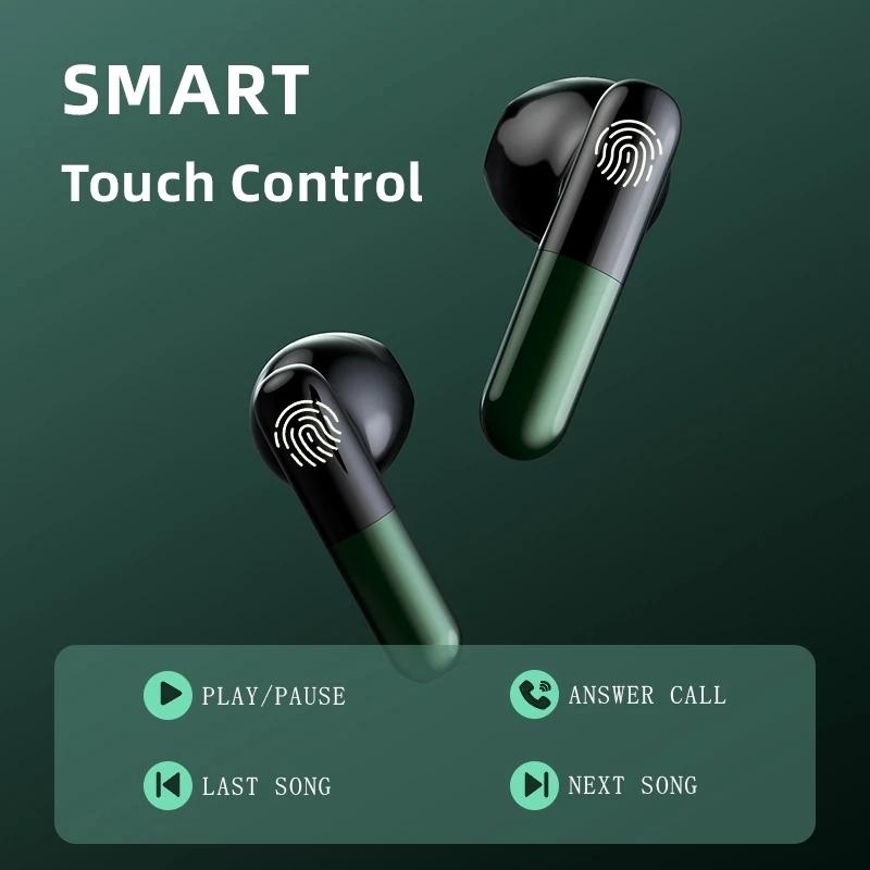 Wireless Bluetooth Earphones with Led Display and Hifi Sound for Sports - Red 15