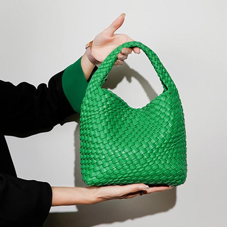 Apricot Hand Woven 2-in-1 Shoulder Bag - Apricot Colour 8