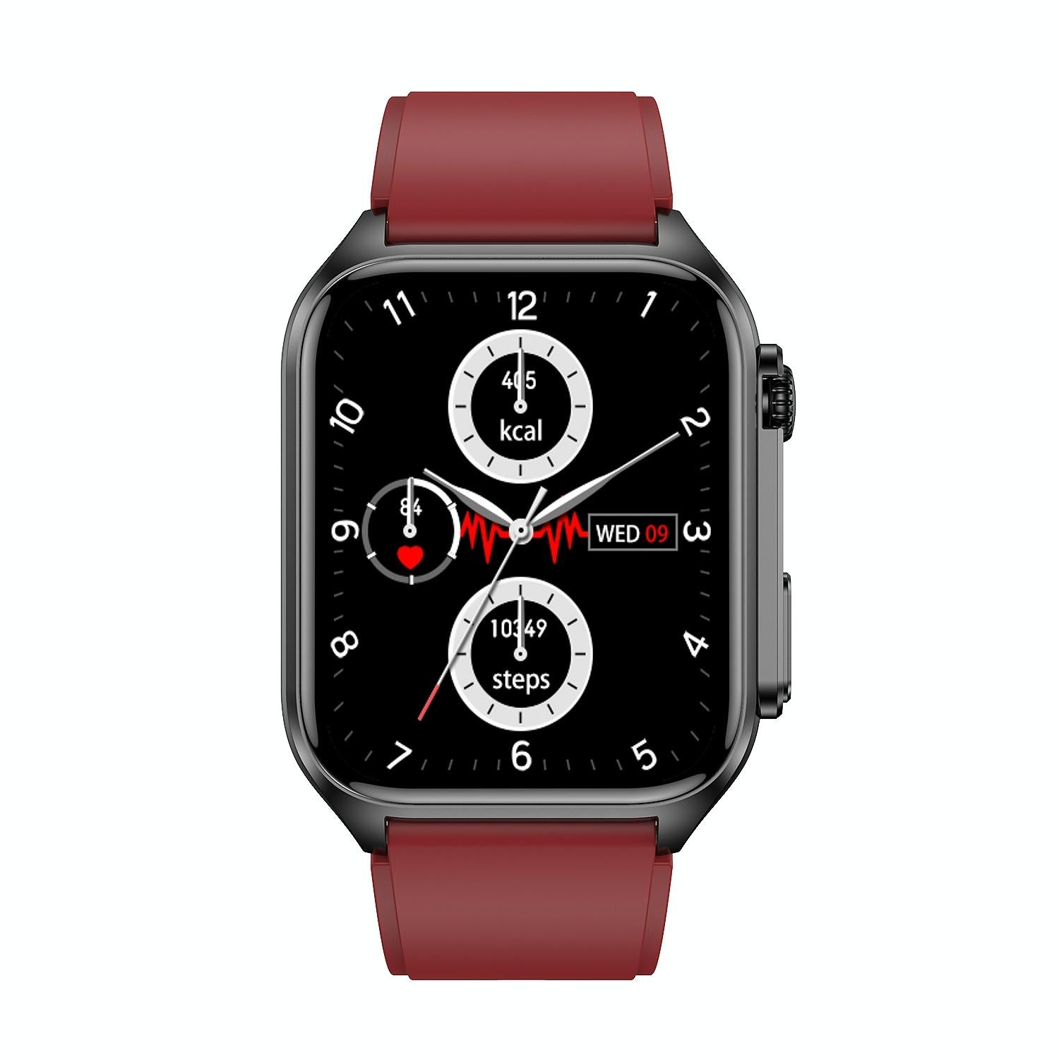 1.96 Inch Ip67 Waterproof Silicone Band Smart Watch Supports Ecg / Remote Families Care / Bluetooth Call / Body Temperature Monitoring - Blue 3