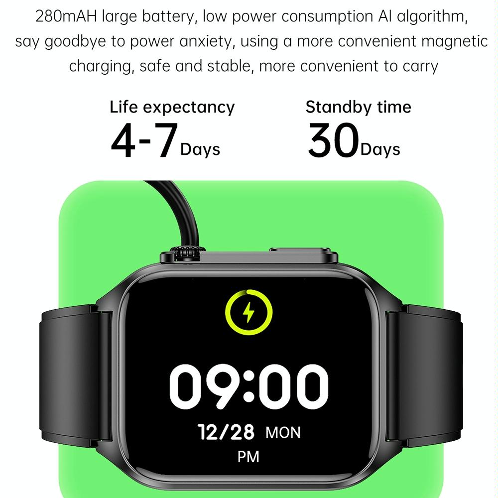 1.96 Inch Ip67 Waterproof Silicone Band Smart Watch Supports Ecg / Remote Families Care / Bluetooth Call / Body Temperature Monitoring - Blue 11