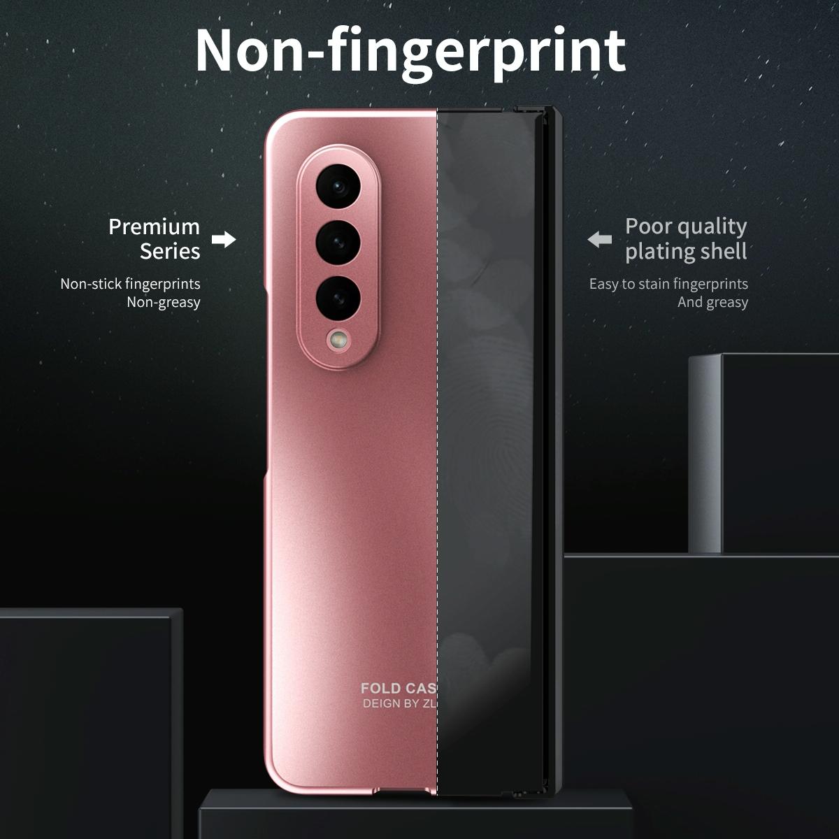 For Samsung Galaxy Z Fold4 5G Foldable Electroplated Case - Silver 6