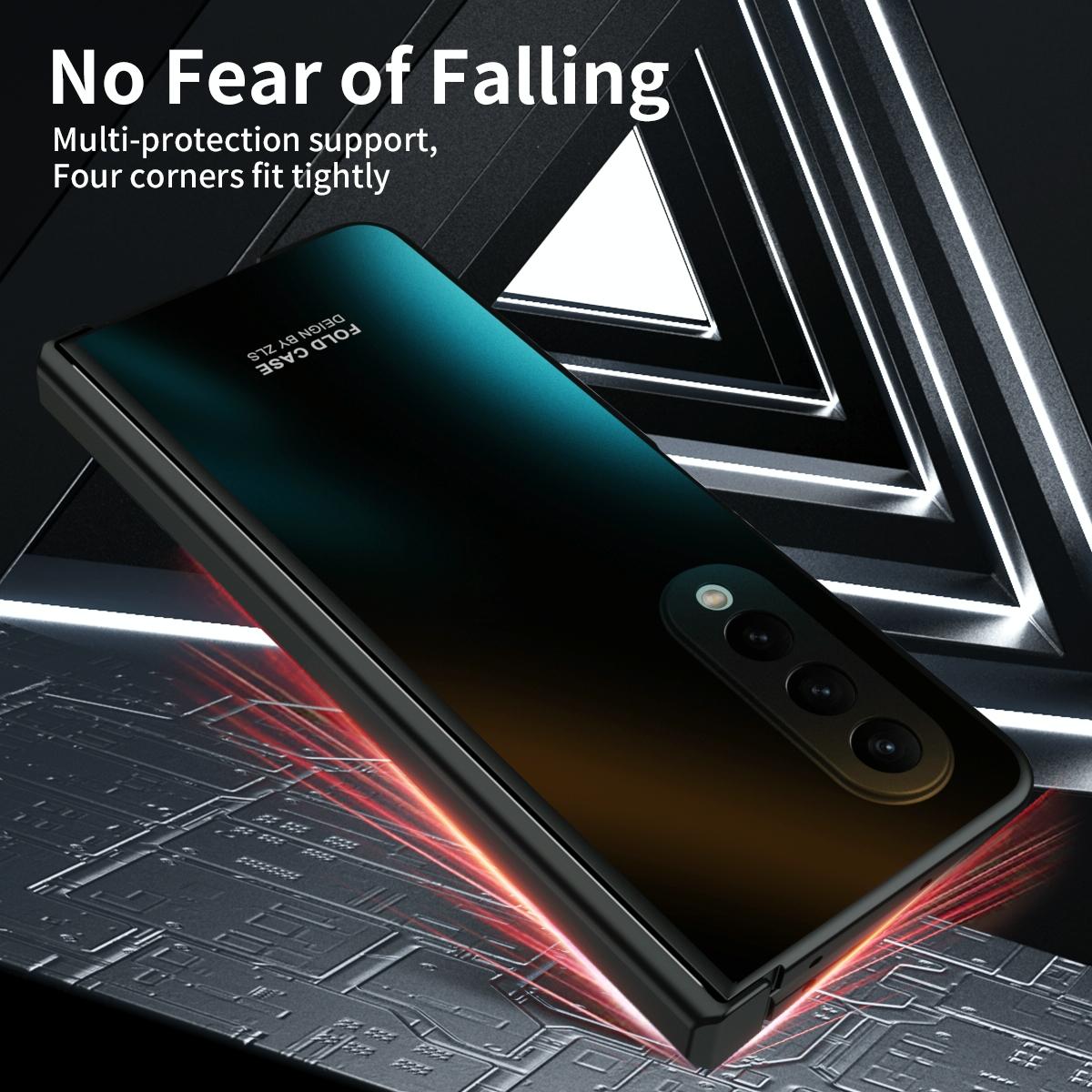 For Samsung Galaxy Z Fold4 5G Foldable Electroplated Case - Silver 11