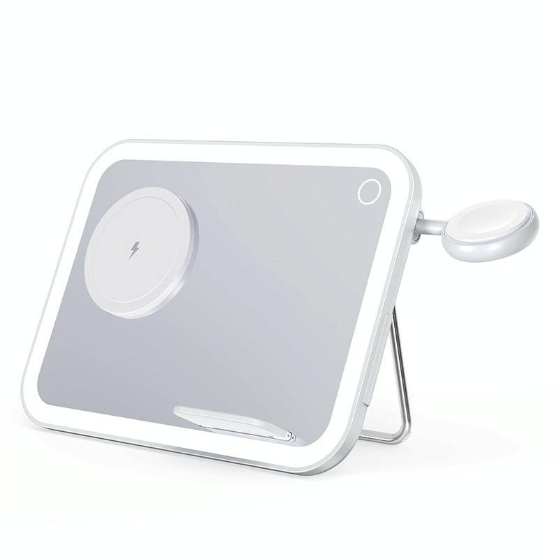15W 3 In 1 Magnetic Led Makeup Mirror Charger - Black 14