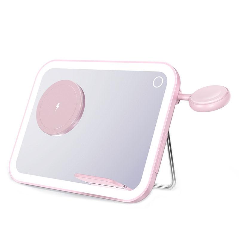 15W 3 In 1 Magnetic Led Makeup Mirror Charger - Black 15
