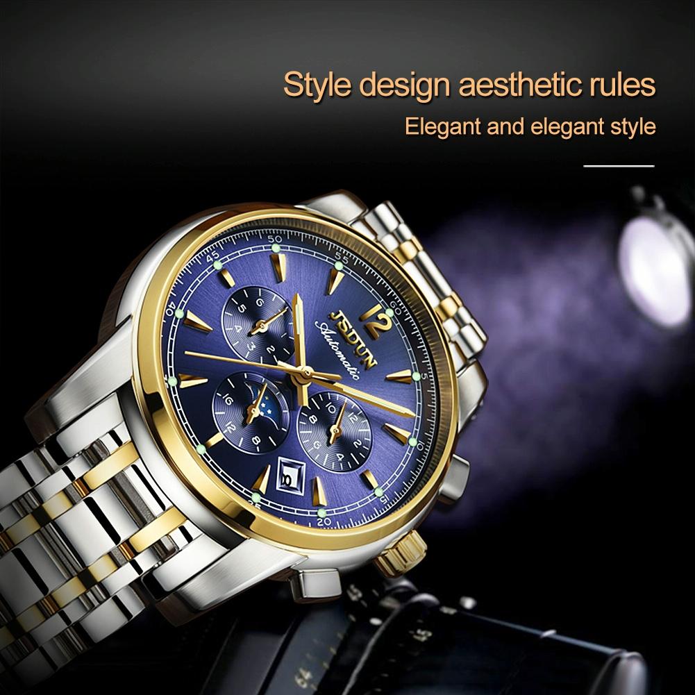 Waterproof Luminous Mechanical Watch for Men - 8750 - Silver White 3