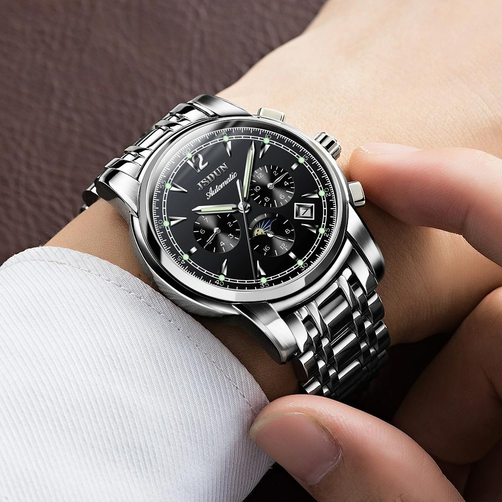 Waterproof Luminous Mechanical Watch for Men - 8750 - Silver White 5