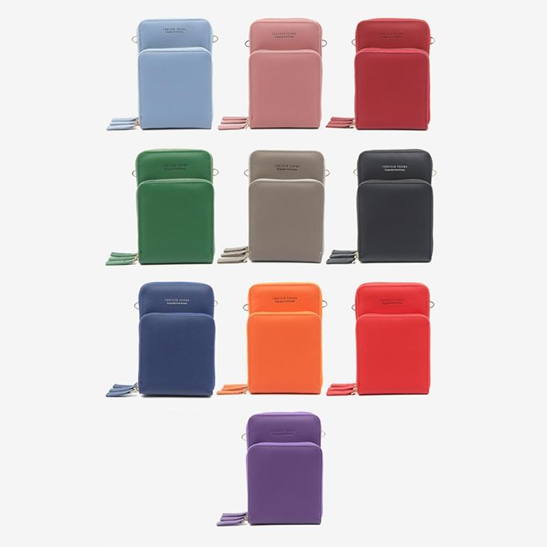 Women Pu Mobile Phone Shoulder Bag Large Capacity - Purple 3