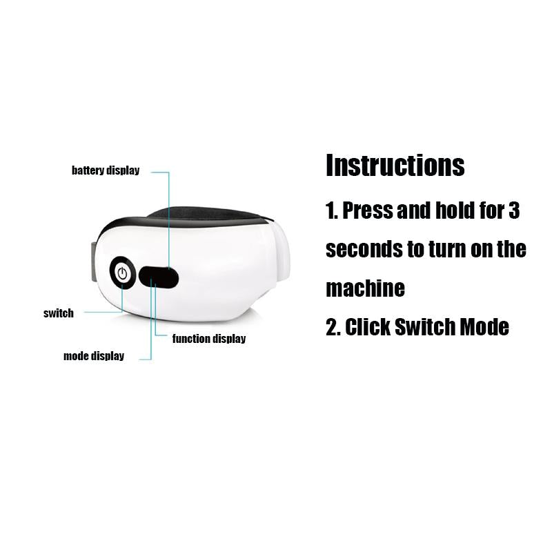 Air Pressure Eye Massager Black 6