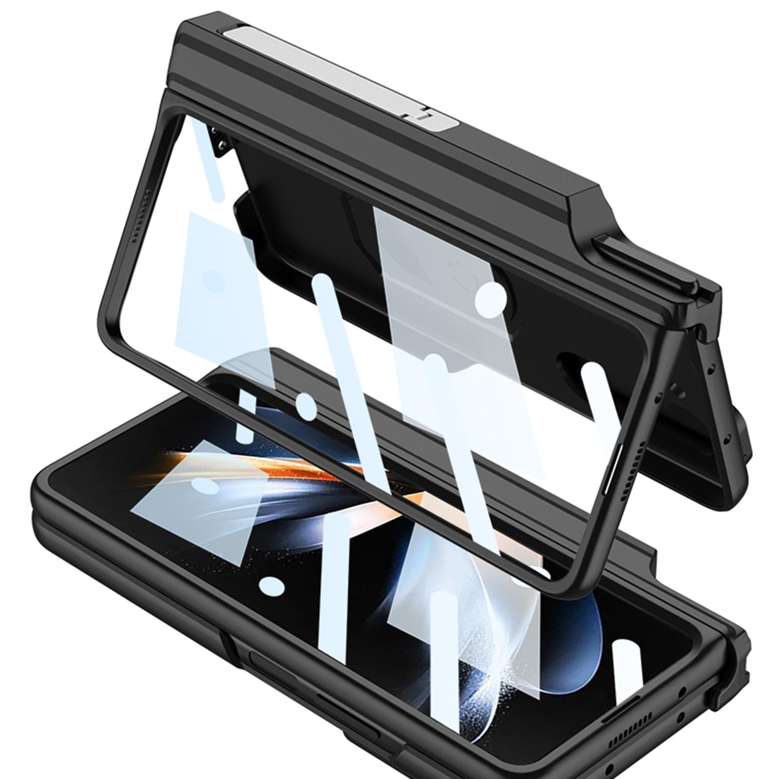 For Samsung Galaxy Z Fold4 5G Magnetic Armor Phone Case - Full Coverage - Litchi Texture 11