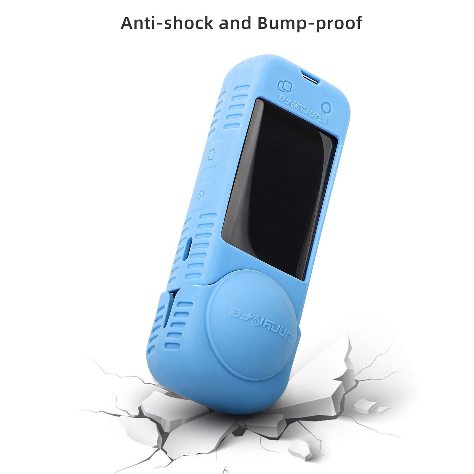Silicone Shockproof Case and Lens Cover for Insta360 X4 by Sunnylife - Transparent - Lens Cover 5