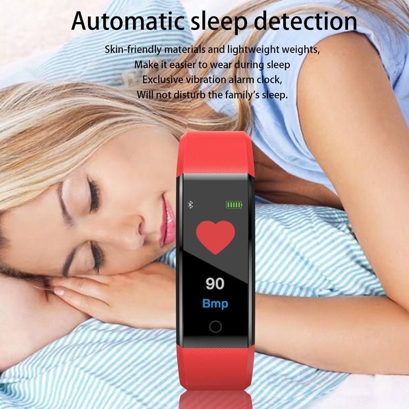 Fitness Tracker With Heart Rate And Blood Pressure Monitoring - Blue 13