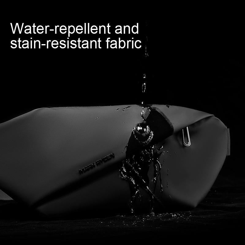 Men Casual Sports Chest Bag Lightweight Shoulder Bag - Elegant Black 7999 7