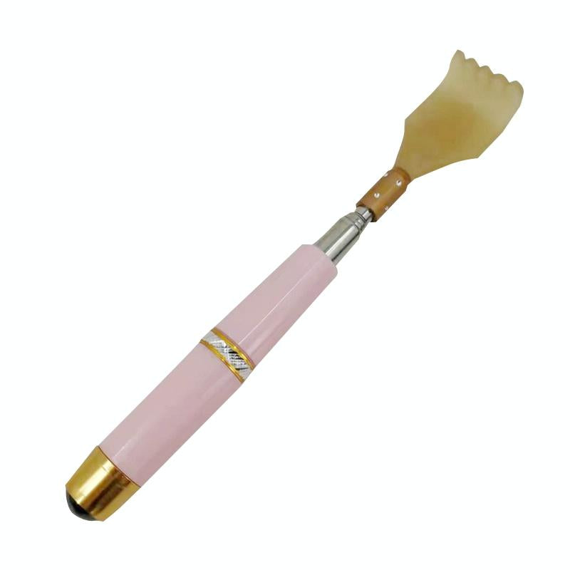 Retractable Back Scratcher With Magnetic Tickler - Pink 8