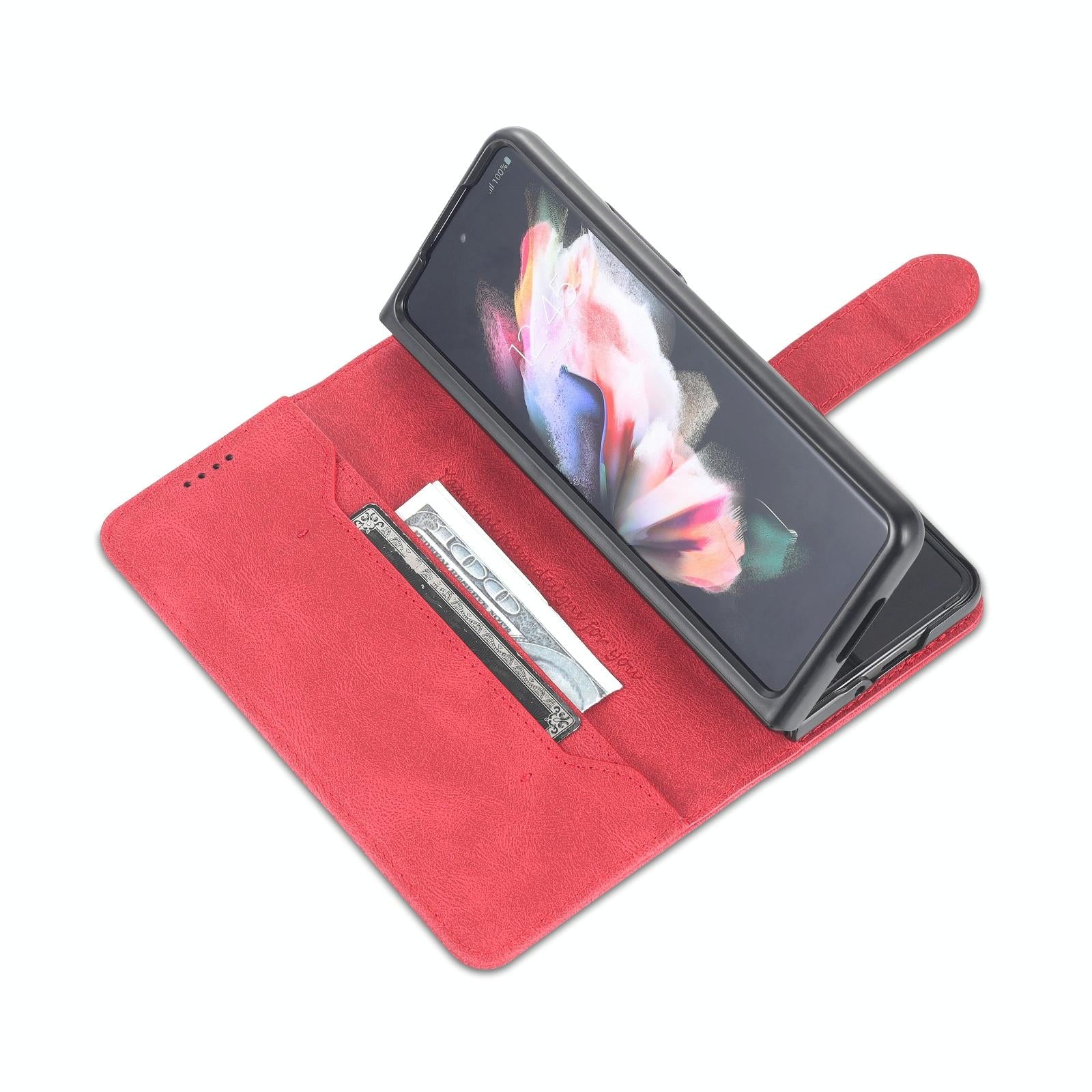 For Samsung Galaxy Z Fold4 5G Horizontal Flip Tpu Phone Case - Red 13