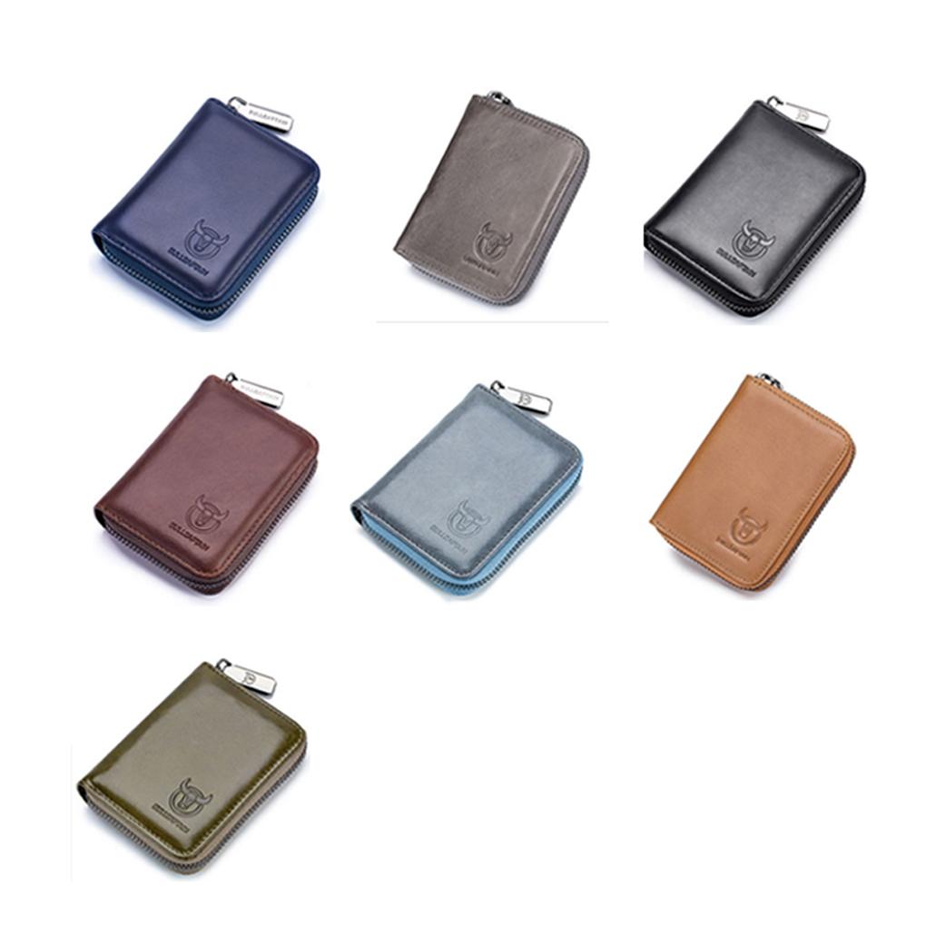 Men'S Leather Card Holder Casual Driver License Wallet - Dark Blue 4