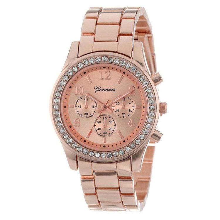 Stainless Steel Diamond Women Belt Watch - Alloy - Silver With Diamond