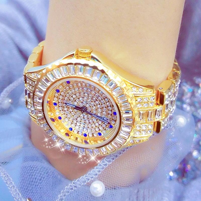 Diamond-inlaid Women Chain Watch - Elegant Jewelry - Gold 7