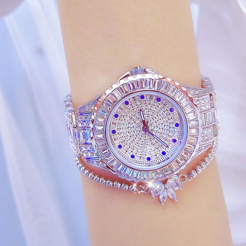 Diamond-inlaid Women Chain Watch - Elegant Jewelry - Gold 9