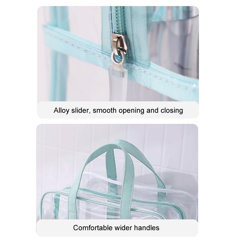 Waterproof Sports Tote For Toiletries & Makeup - Mint Green 5