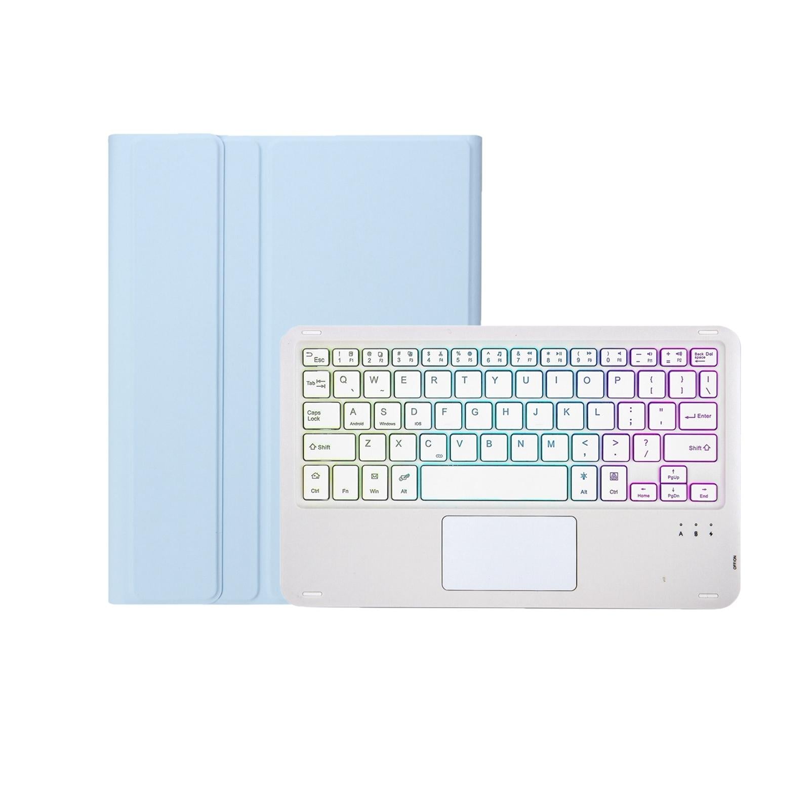 Bluetooth Keyboard Leather Case For Ipad 9.7 2018 & 2017 / Pro 9.7 / Air 2 With Touch Pad & Backlight - Dark Green 3