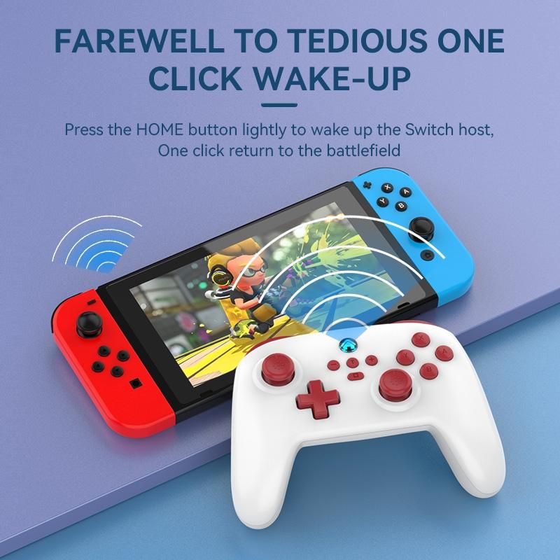 Vibration Gamepad for Switch / Android / Apple / Pc - Tooth Design - Pink 5