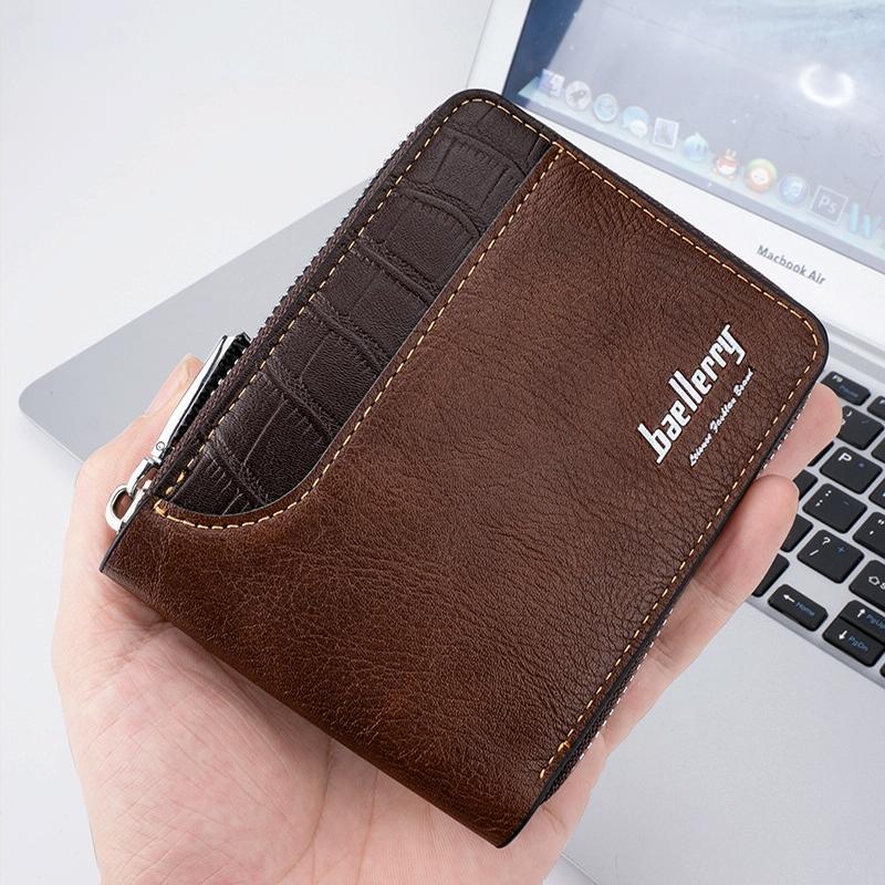 Secure Rfid Blocking Short Wallet - Anti-theft - Light Brown 7
