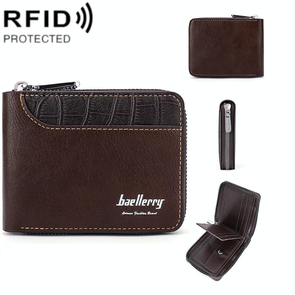 Secure Rfid Blocking Short Wallet - Anti-theft - Light Brown 10