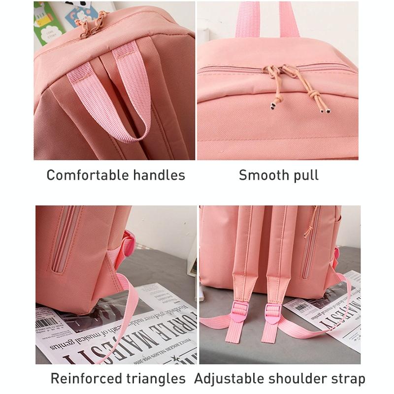 5-piece Girls Backpack Set - Lightweight and Versatile - Dark Purple 4