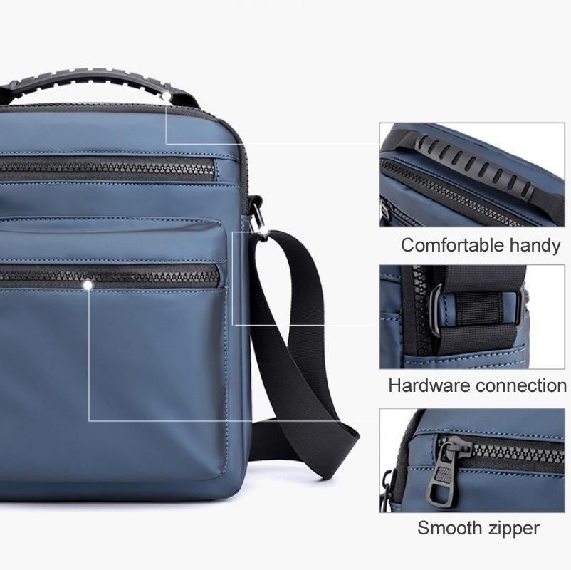 Men Oxford Cloth Crossbody Chest Bag Sporty And Versatile - Grey 5