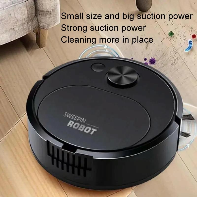 Smart Usb Charging Robot Vacuum for Family Cleaning - Black 5
